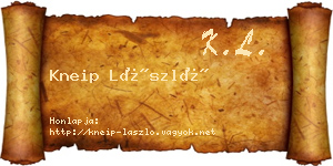 Kneip László névjegykártya