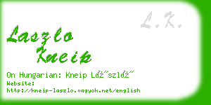 laszlo kneip business card